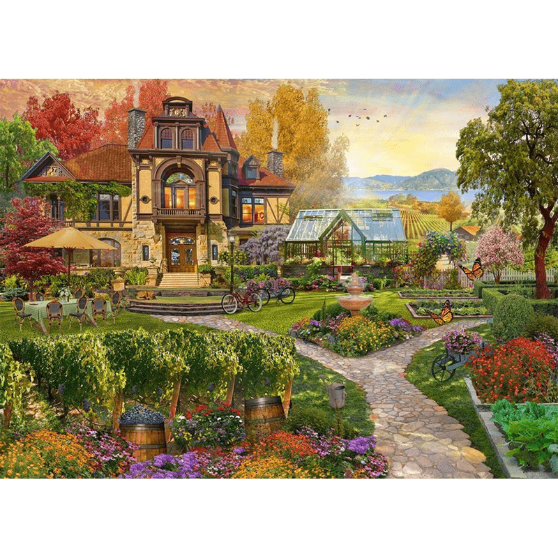 Rubbyoo Vineyard Retreat - Wooden Jigsaw Puzzle