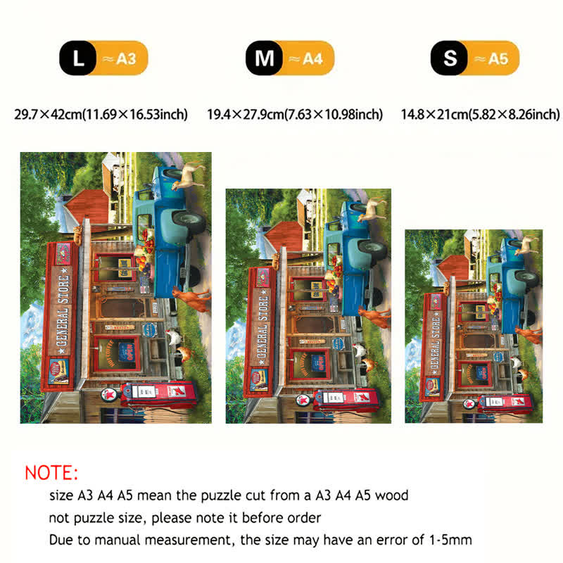 Rubbyoo A Stop at the Store - Wooden Jigsaw Puzzle