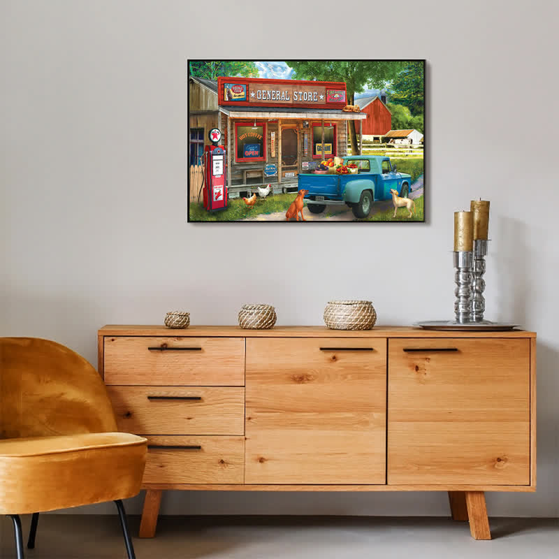 Rubbyoo A Stop at the Store - Wooden Jigsaw Puzzle