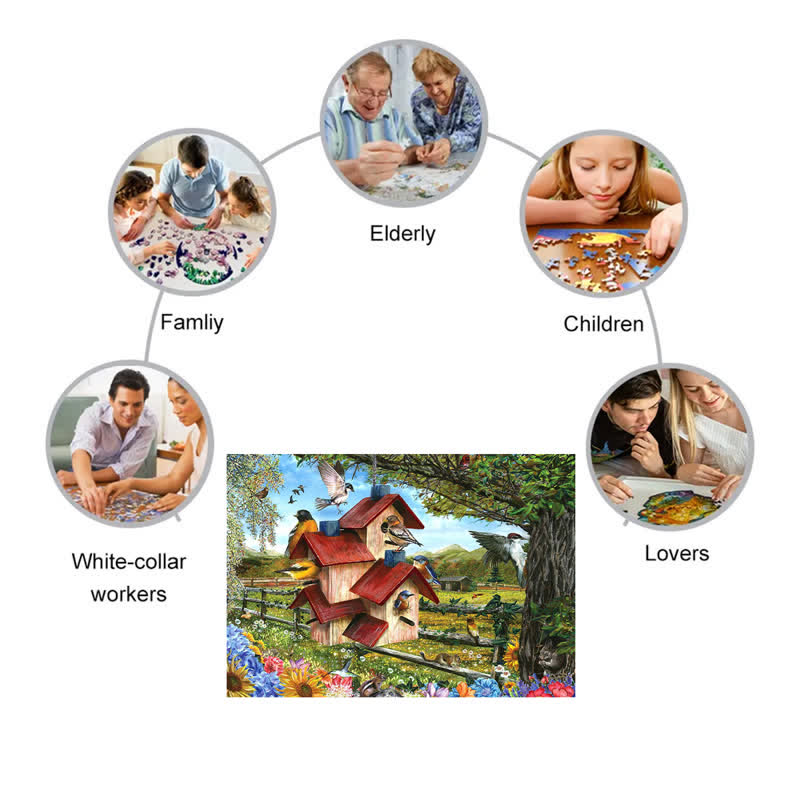 Rubbyoo Bird Condo - Wooden Jigsaw Puzzle