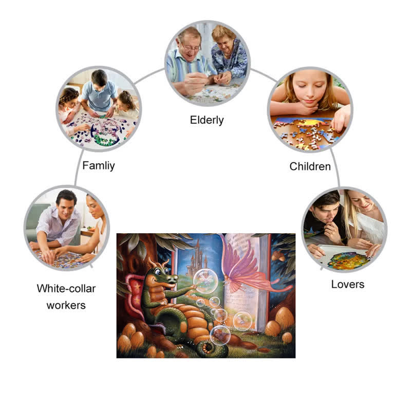 Rubbyoo Dragon Fairy - Wooden Jigsaw Puzzle