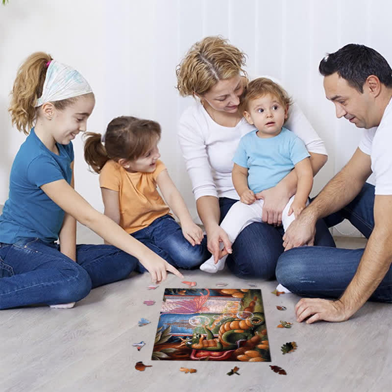 Rubbyoo Dragon Fairy - Wooden Jigsaw Puzzle