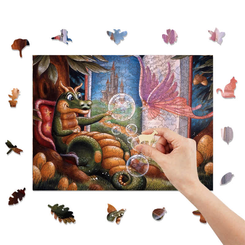 Rubbyoo Dragon Fairy - Wooden Jigsaw Puzzle