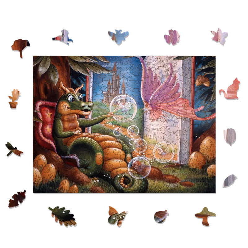 Rubbyoo Dragon Fairy - Wooden Jigsaw Puzzle