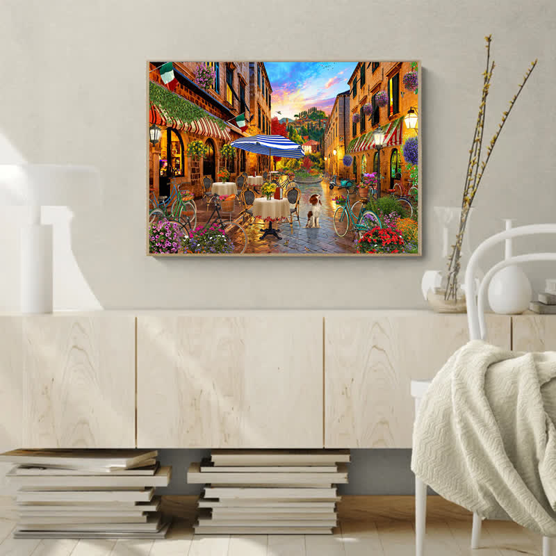 Rubbyoo Biking Through Italy - Wooden Jigsaw Puzzle