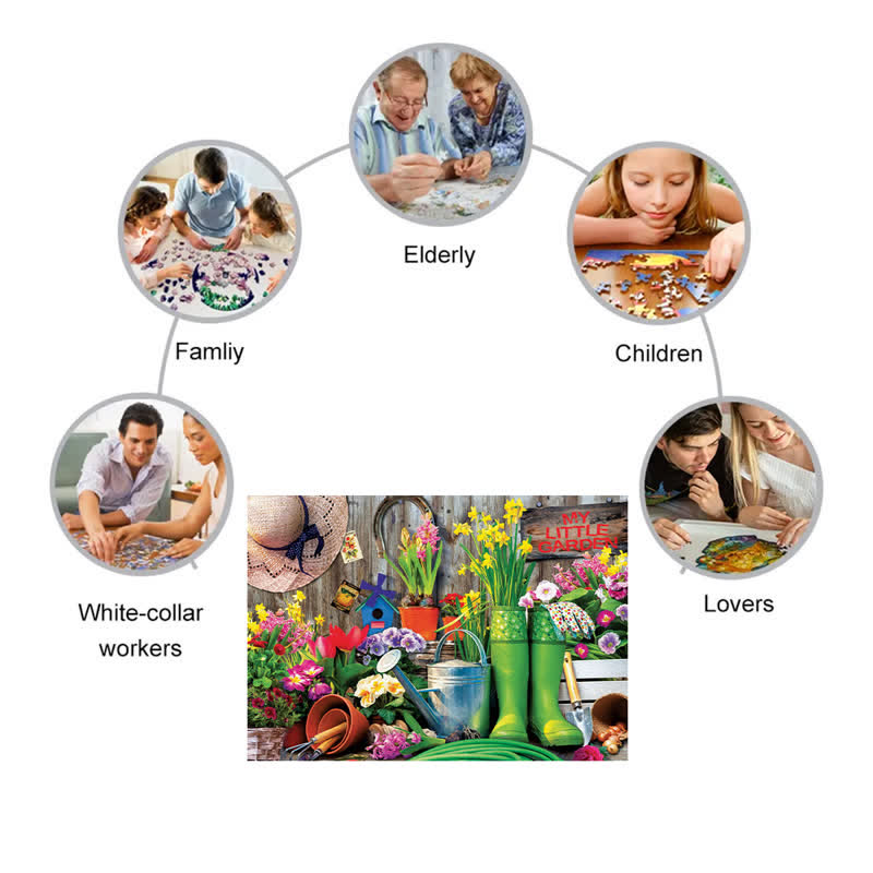 Rubbyoo Garden Tools - Wooden Jigsaw Puzzle