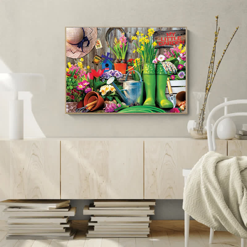 Rubbyoo Garden Tools - Wooden Jigsaw Puzzle