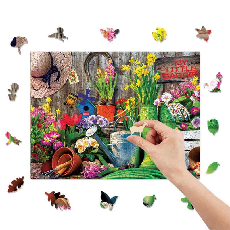 Rubbyoo Garden Tools - Wooden Jigsaw Puzzle