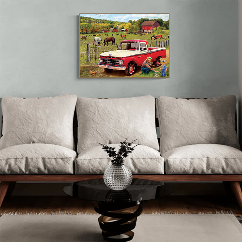 Rubbyoo Grandpa's Old Truck | 1965 Ford Pickup Truck - Wooden Jigsaw Puzzle