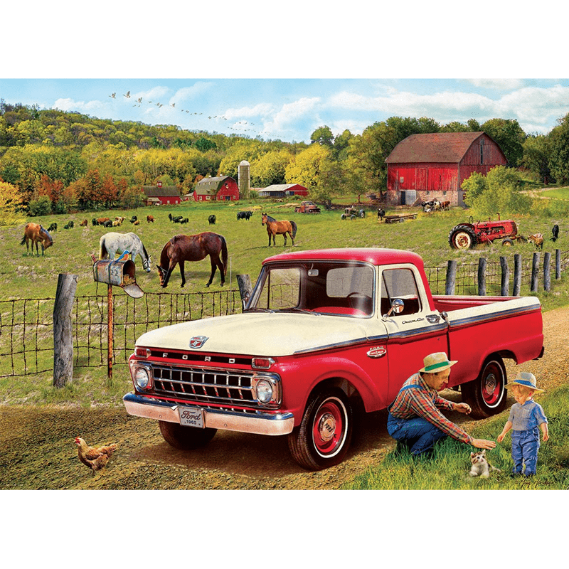 Rubbyoo Grandpa's Old Truck | 1965 Ford Pickup Truck - Wooden Jigsaw Puzzle