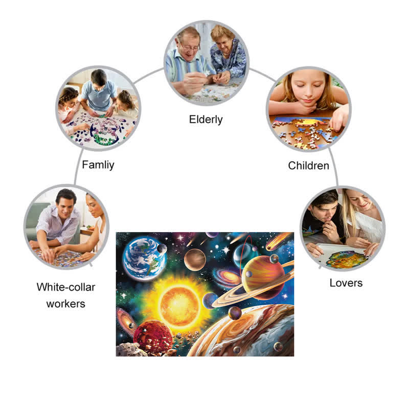 Rubbyoo Solar System - Wooden Jigsaw Puzzle