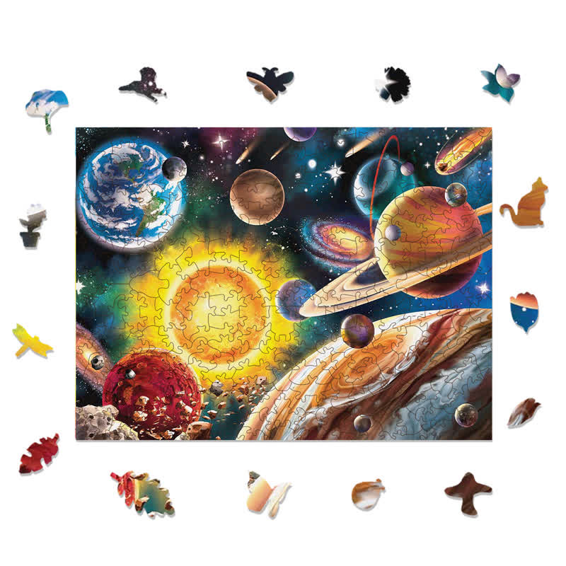 Rubbyoo Solar System - Wooden Jigsaw Puzzle