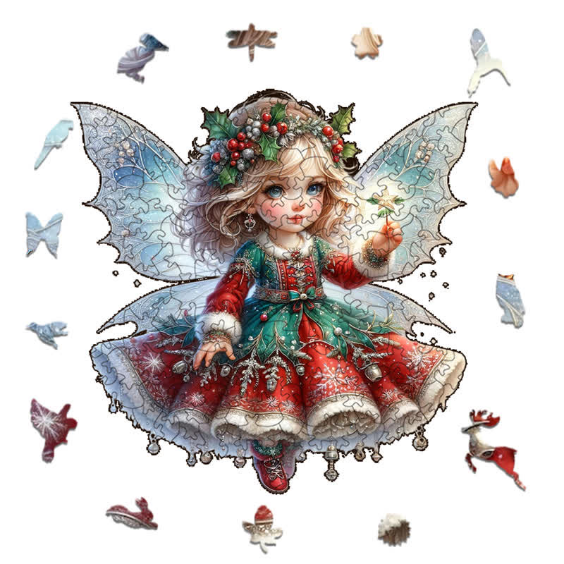 Rubbyoo Enchanting Christmas Fairy - Wooden Jigsaw Puzzle