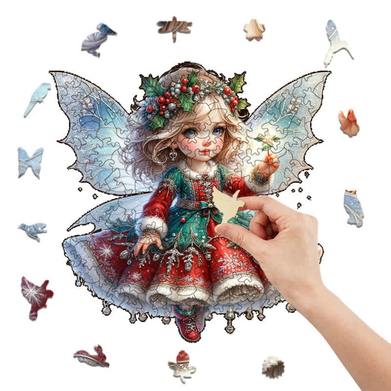 Rubbyoo Enchanting Christmas Fairy - Wooden Jigsaw Puzzle