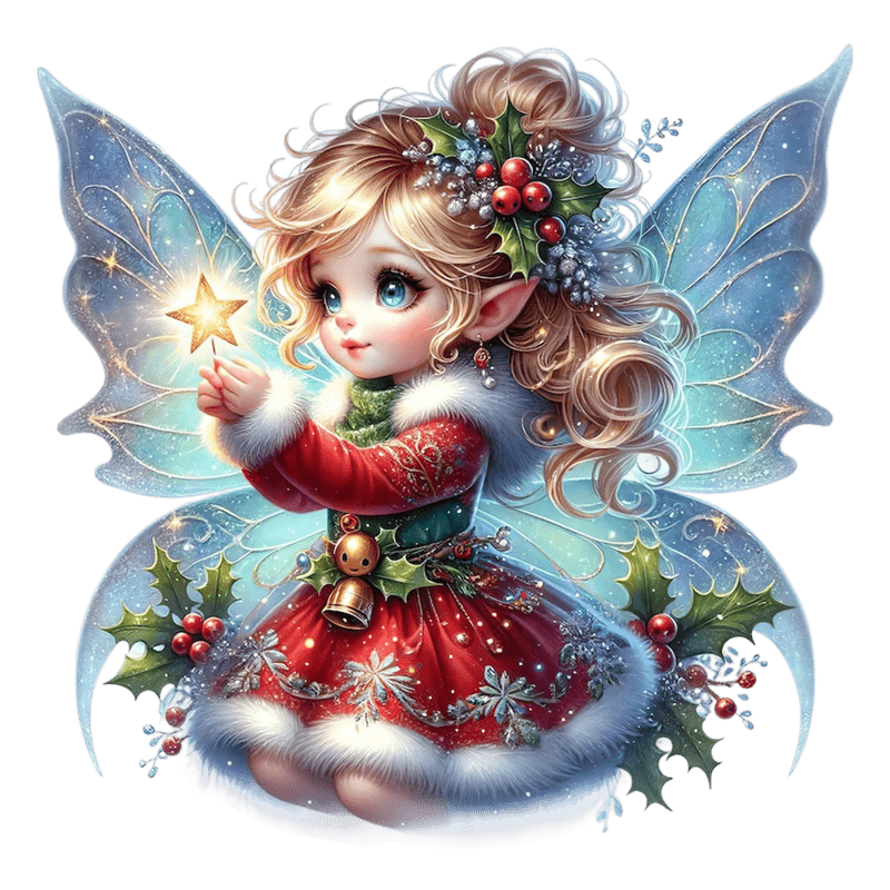 Rubbyoo Cute Christmas Fairy - Wooden Jigsaw Puzzle