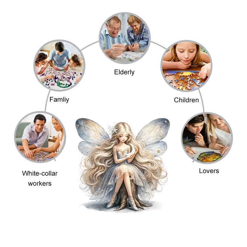 Rubbyoo Moonlight Fairy- Wooden Jigsaw Puzzle