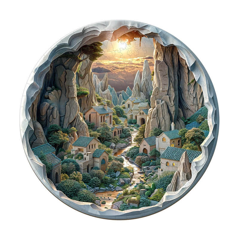 3D vision inside the cave-1 - Wooden Jigsaw Puzzle