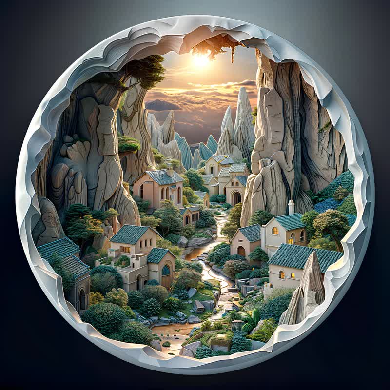 3D vision inside the cave-1 - Wooden Jigsaw Puzzle