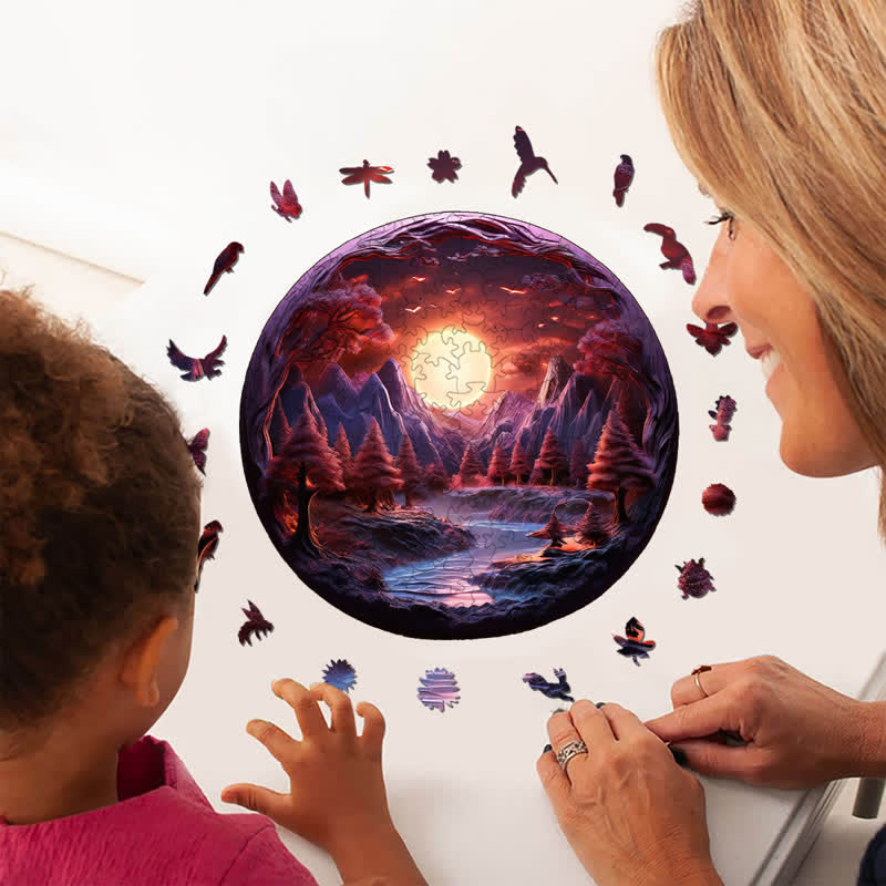 3D vision inside the cave-8 - Wooden Jigsaw Puzzle