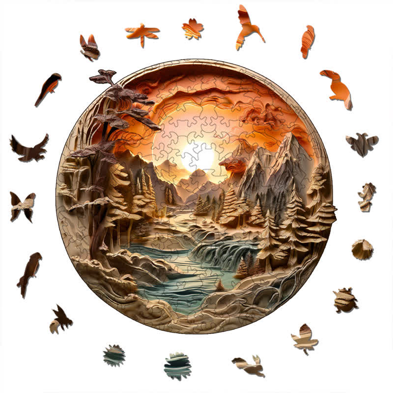 3D vision inside the cave-9 - Wooden Jigsaw Puzzle