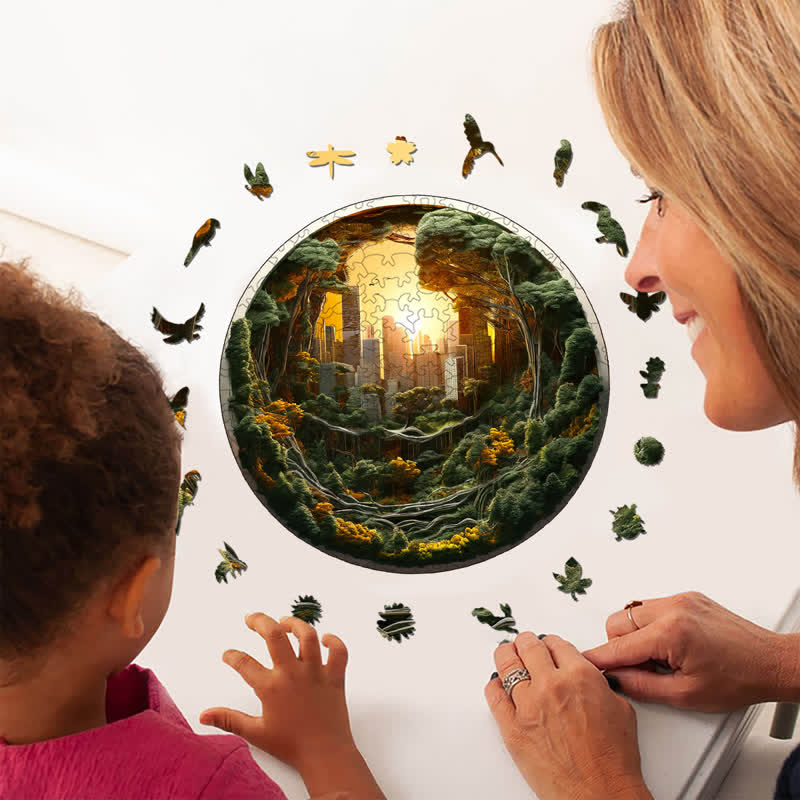 3D vision inside the cave-10 - Wooden Jigsaw Puzzle