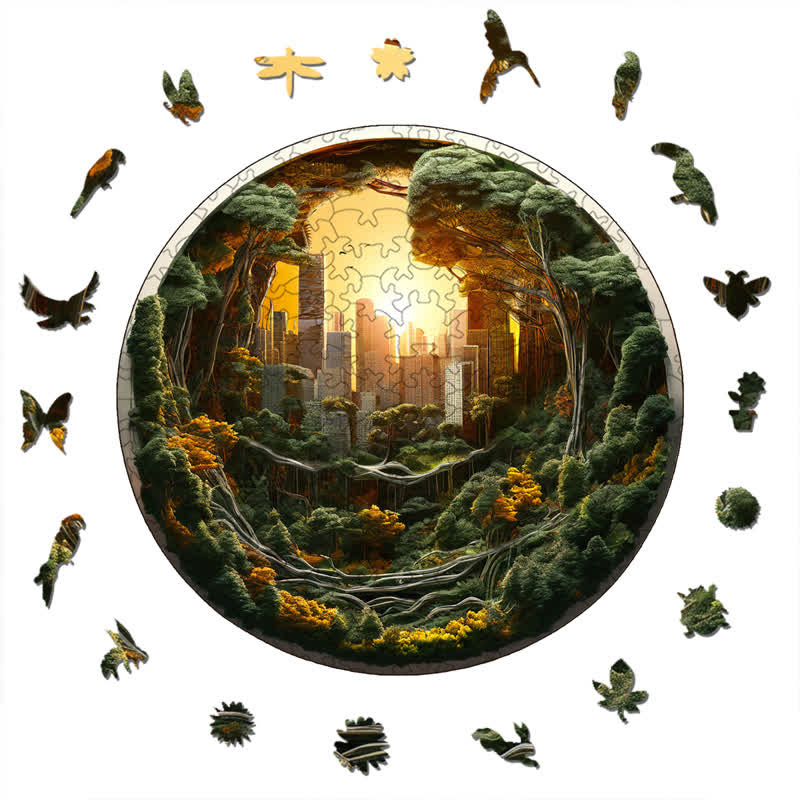 3D vision inside the cave-10 - Wooden Jigsaw Puzzle