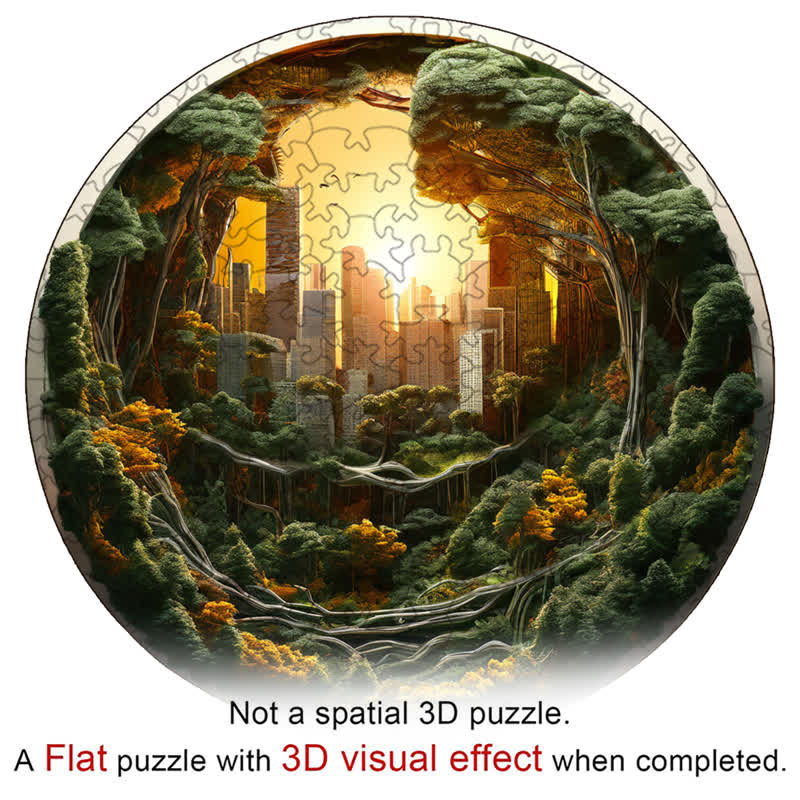 3D vision inside the cave-10 - Wooden Jigsaw Puzzle