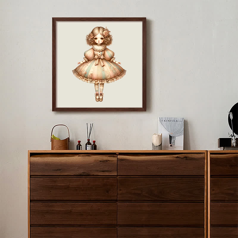 Rubbyoo Classic Doll in Beige Balloon Dress - Wooden Jigsaw Puzzle