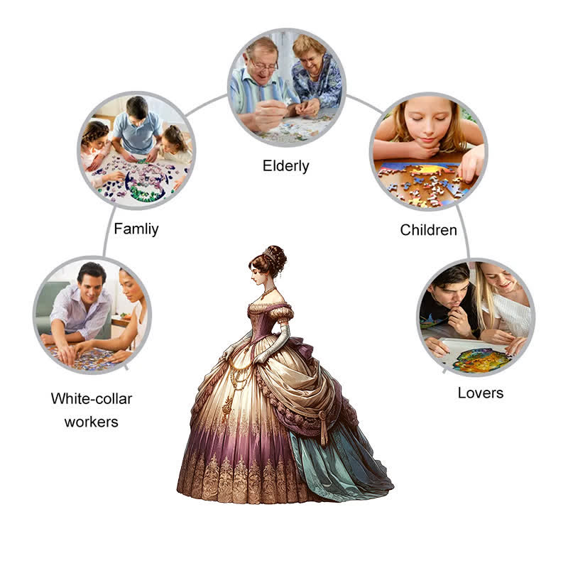 Rubbyoo Victorian Women - Wooden Jigsaw Puzzle