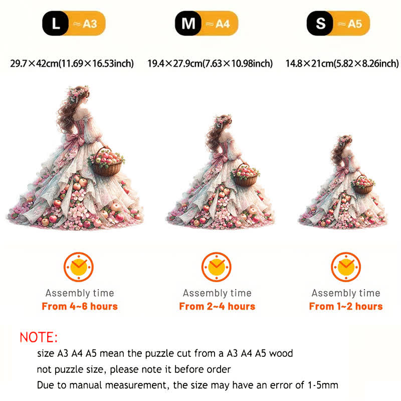 Rubbyoo Fillette Printemps - Wooden Jigsaw Puzzle