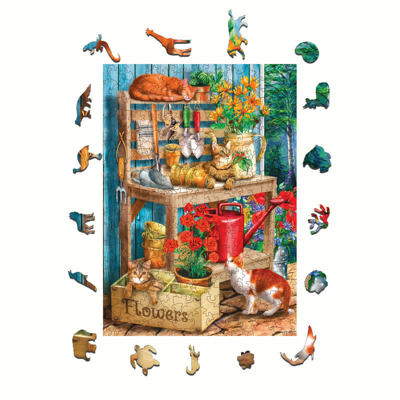 Rubbyoo Potting Table  - Wooden Jigsaw Puzzle