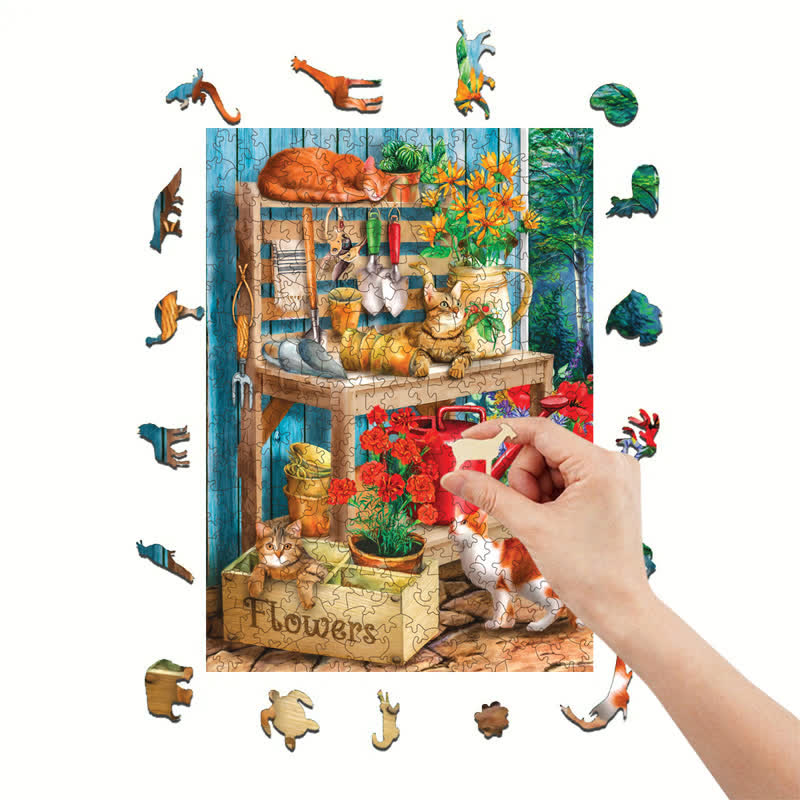 Rubbyoo Potting Table  - Wooden Jigsaw Puzzle