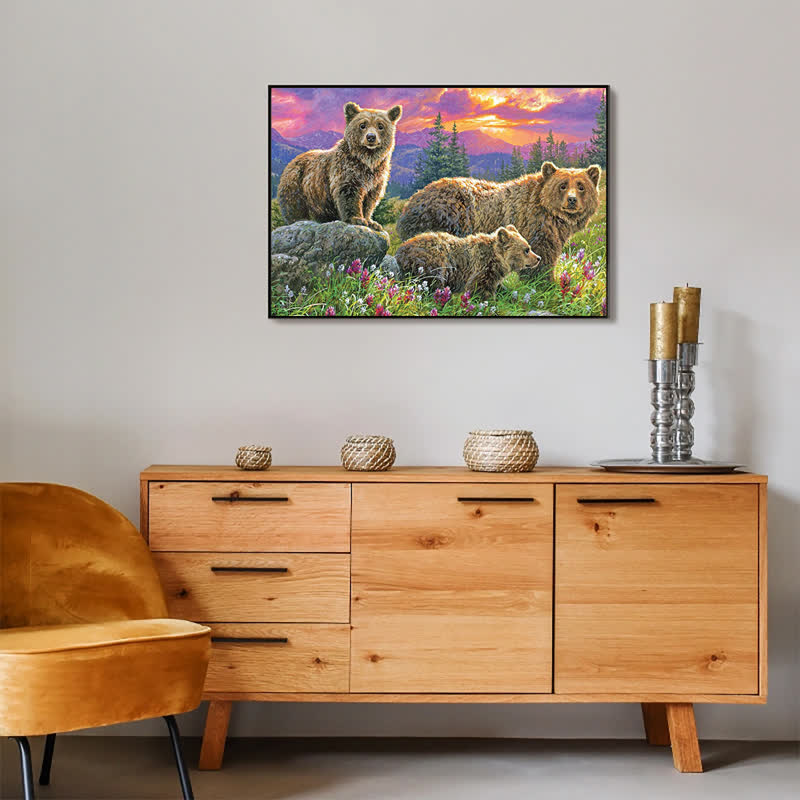 Rubbyoo Bears in the Valley - Wooden Jigsaw Puzzle