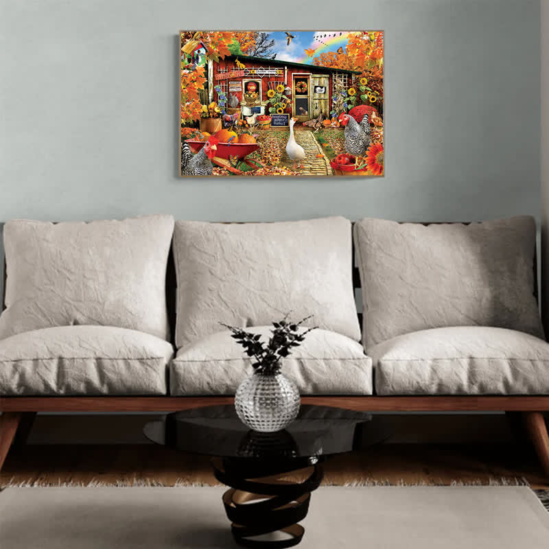 Rubbyoo Chicken Crossing - Wooden Jigsaw Puzzle