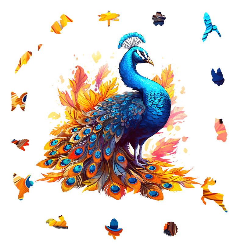 🔥Last Day 95% Off - Striking Peacock Wooden Jigsaw Puzzle