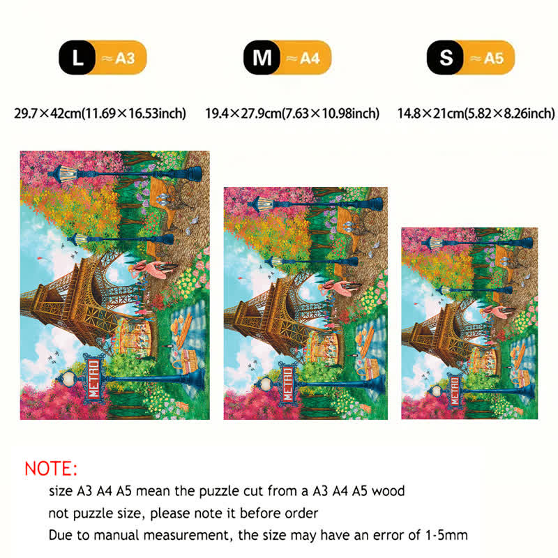 Rubbyoo Paris, Je T'aime - Wooden Jigsaw Puzzle