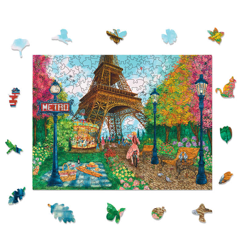 Rubbyoo Paris, Je T'aime - Wooden Jigsaw Puzzle