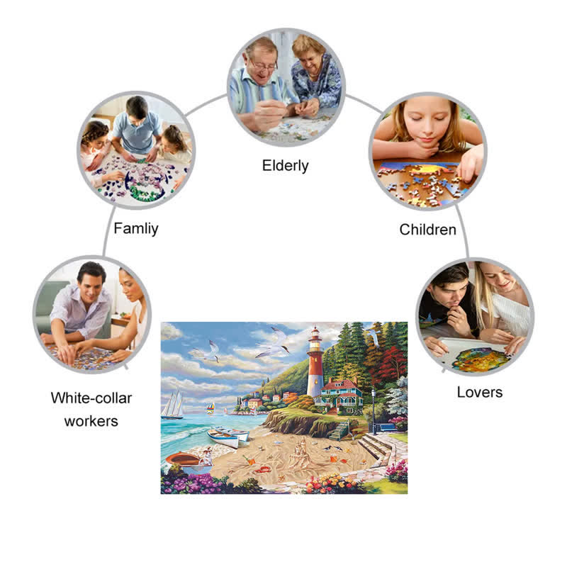 Rubbyoo Coastal Getaway - Wooden Jigsaw Puzzle