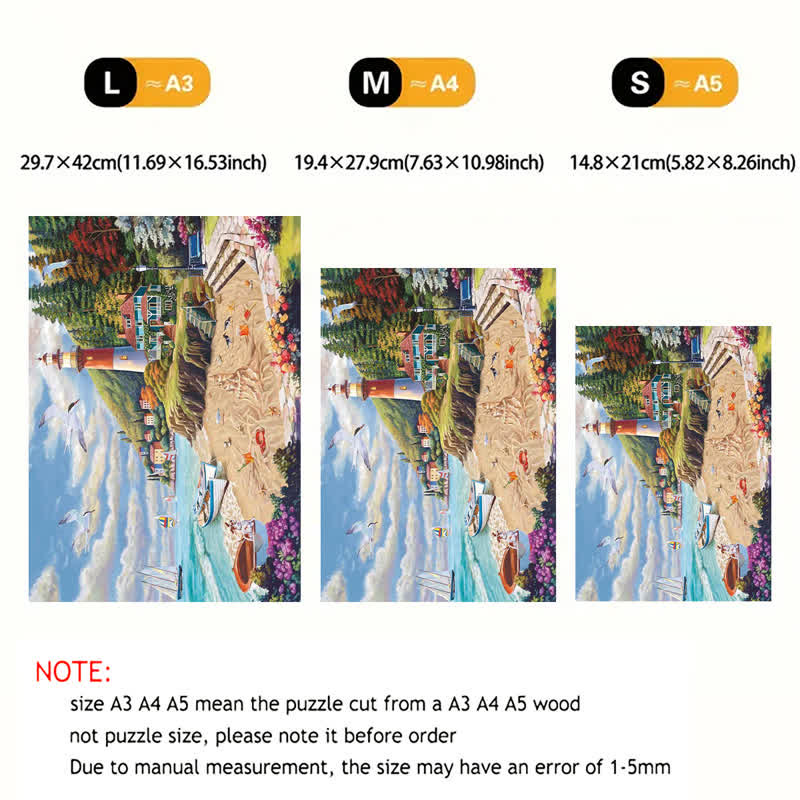 Rubbyoo Coastal Getaway - Wooden Jigsaw Puzzle