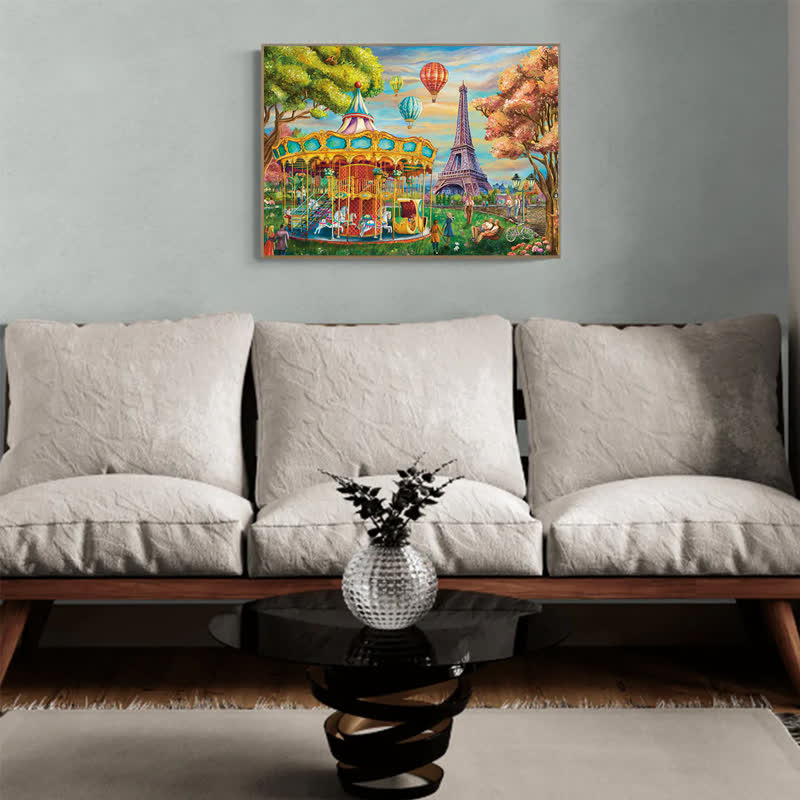 Rubbyoo Carousel Trocadero, Paris - Wooden Jigsaw Puzzle