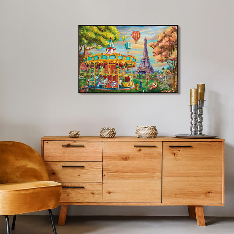 Rubbyoo Carousel Trocadero, Paris - Wooden Jigsaw Puzzle