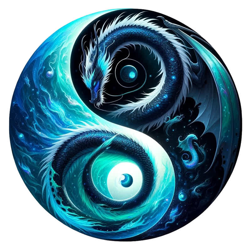 Rubbyoo Ocean Serpent Yin and Yang -2 Wooden Jigsaw Puzzle