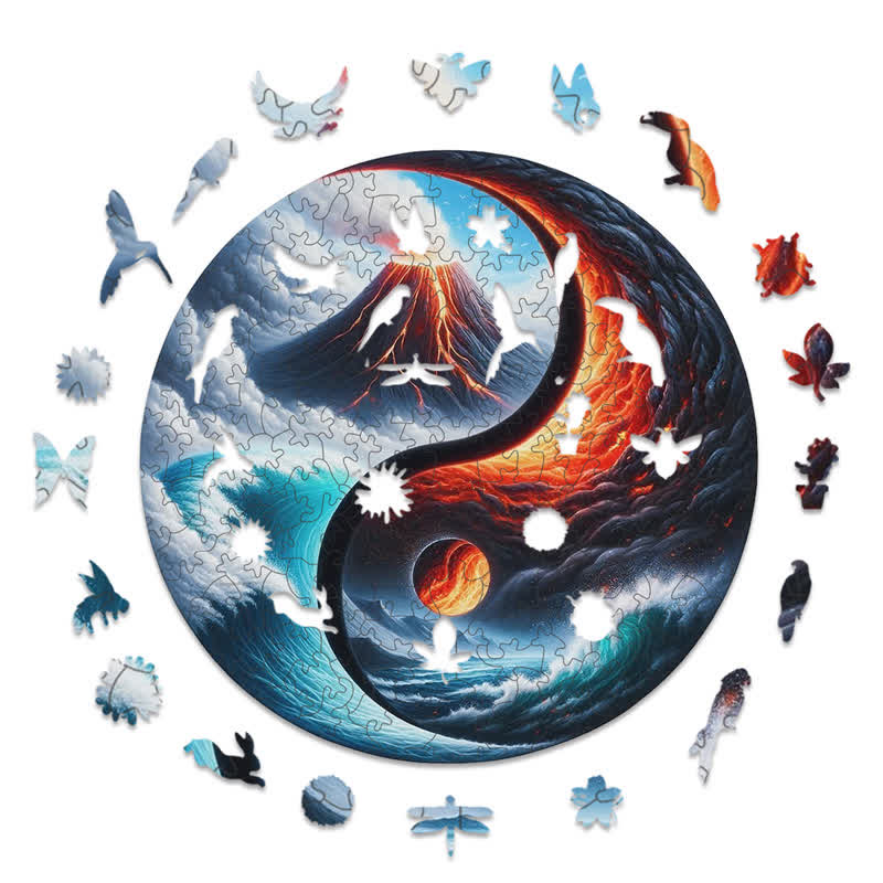 Rubbyoo Nature Yin and Yang -1 Wooden Jigsaw Puzzle