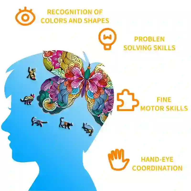 Rubbyoo Butterfly Colorful Edition - Wooden Jigsaw Puzzle