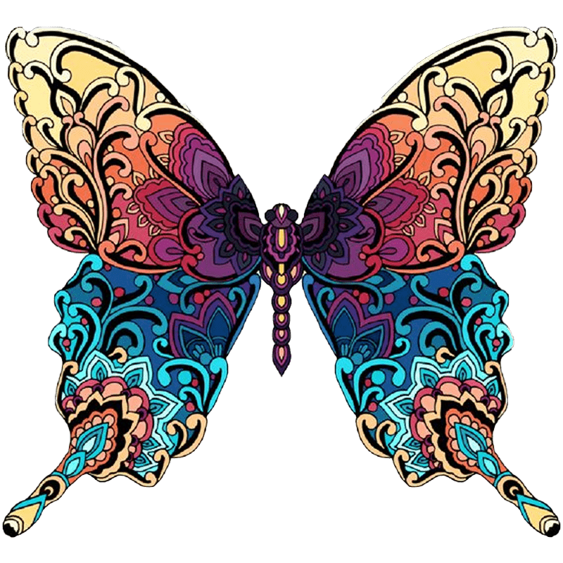 Rubbyoo Colorful Butterfly  - Wooden Jigsaw Puzzle
