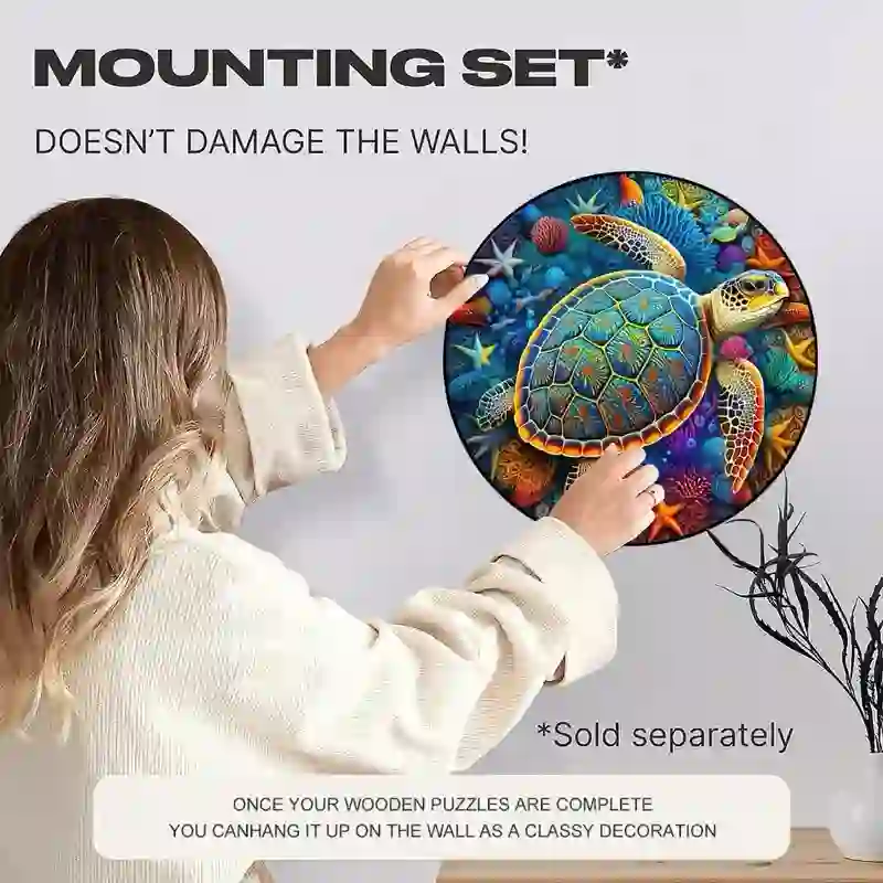 Rubbyoo Sea Turtle Watercolour - Wooden Jigsaw Puzzle