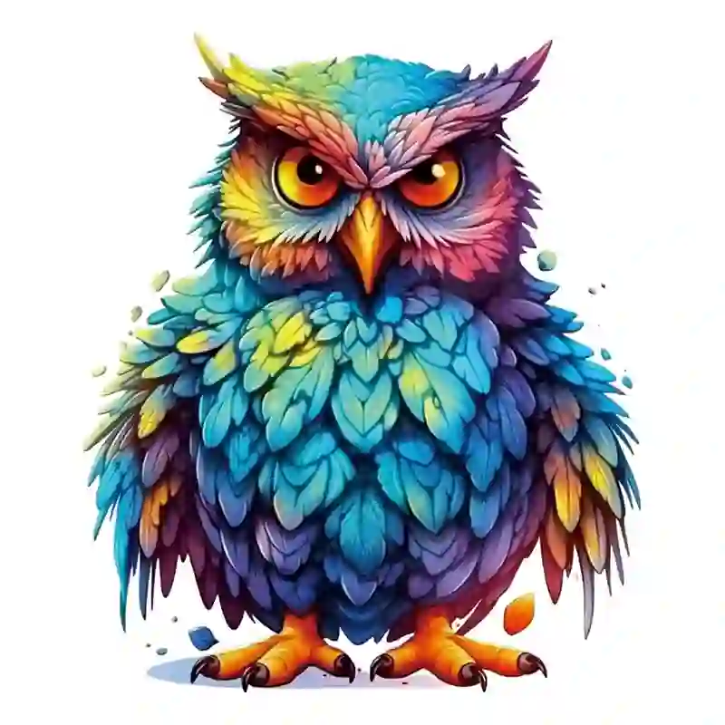 Rubbyoo With Colorful Feathers - Wooden Jigsaw Puzzle