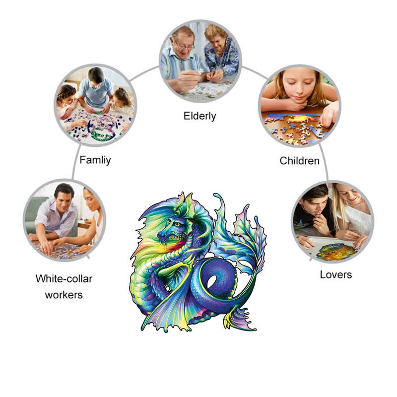 Rubbyoo JiaoLong - Wooden Jigsaw Puzzle