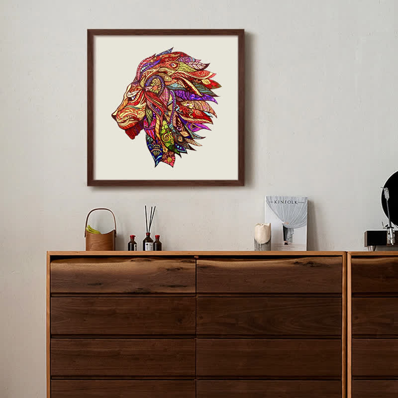 Rubbyoo Red Lion - Wooden Jigsaw Puzzle