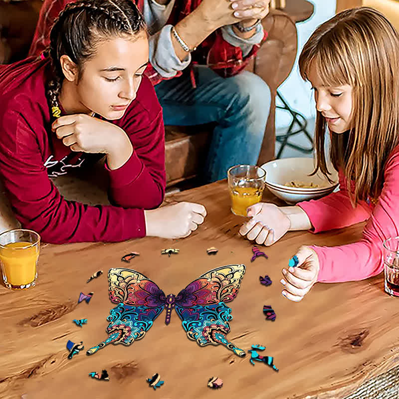 Rubbyoo Colorful Butterfly  - Wooden Jigsaw Puzzle